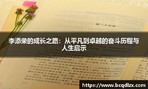 李添荣的成长之路：从平凡到卓越的奋斗历程与人生启示